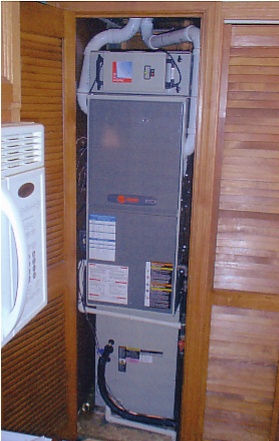 closet furnace installation