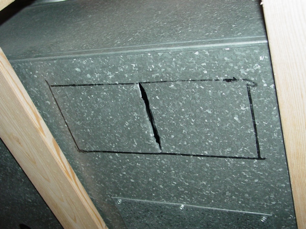 Register Installation On Ceiling Tile