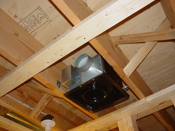 Installation In Pictures - How To Put An Exhaust Fan In A Basement Bathroom